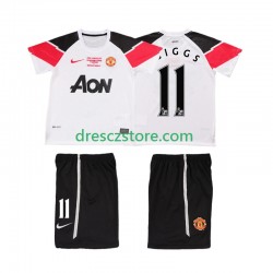Manchester United GIGGS 11 Champions League 2012 Retro Alternativní Dres 2011 Krátký rukáv Děti Fotbalové Dresy