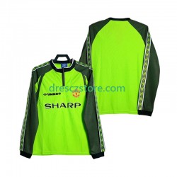 Manchester United 2000 Brankářské Retro Domácí Dres 1998 Dlouhý rukáv Muže Fotbalové Dresy