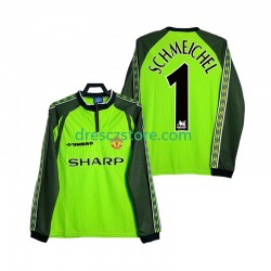Manchester United SCHMEICHEL 1 2000 Brankářské Retro Domácí Dres 1998 Dlouhý rukáv Muže Fotbalové Dresy