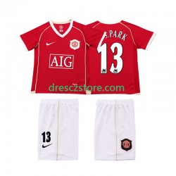 Manchester United J.S.PARK 13 2007 Retro Domácí Dres 2006 Krátký rukáv Děti Fotbalové Dresy