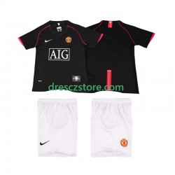 Manchester United 2007 Retro Venkovní Dres 2008 Krátký rukáv Děti Fotbalové Dresy