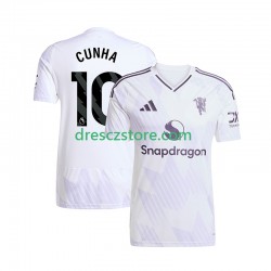 Manchester United Matheus Cunha 10 Venkovní Dres 2025-2026 Krátký rukáv Muže Fotbalové Dresy