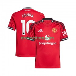 Manchester United Matheus Cunha 10 Domácí Dres 2025-2026 Krátký rukáv Muže Fotbalové Dresy