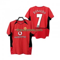 Manchester United RONALDO 7 Retro Domácí Dres 2004 2002 Krátký rukáv Muže Fotbalové Dresy
