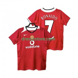 Manchester United RONALDO 7 2005 Retro Domácí Dres 2006 Krátký rukáv Muže Fotbalové Dresy