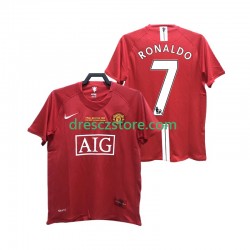 Manchester United RONALDO 7 2007 Retro Domácí Dres 2008 Krátký rukáv Muže Fotbalové Dresy