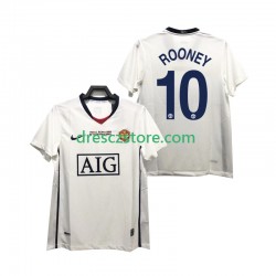 Manchester United ROONEY 10 Champions League 2009 Retro Venkovní Dres 2008 Krátký rukáv Muže Fotbalové Dresy