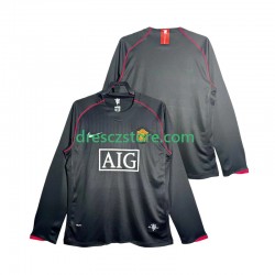Manchester United 2007 Retro Venkovní Dres 2008 Dlouhý rukáv Muže Fotbalové Dresy