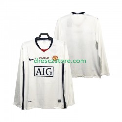 Manchester United Champions League 2009 Retro Venkovní Dres 2008 Dlouhý rukáv Muže Fotbalové Dresy