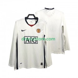 Manchester United Premier League 2009 Retro Venkovní Dres 2008 Dlouhý rukáv Muže Fotbalové Dresy