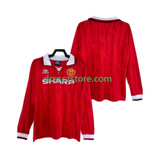 Manchester United 1992 Retro Domácí Dres 1994 Dlouhý rukáv Muže Fotbalové Dresy
