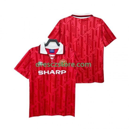 Manchester United 1992 Retro Domácí Dres 1994 Krátký rukáv Muže Fotbalové Dresy