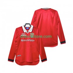 Manchester United 2000 Retro Domácí Dres 1999 Dlouhý rukáv Muže Fotbalové Dresy