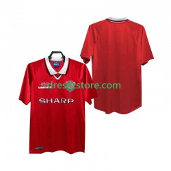 Manchester United 2000 Retro Domácí Dres 1999 Krátký rukáv Muže Fotbalové Dresy