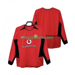 Manchester United Retro Domácí Dres 2004 2002 Dlouhý rukáv Muže Fotbalové Dresy