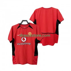 Manchester United Retro Domácí Dres 2004 2002 Krátký rukáv Muže Fotbalové Dresy