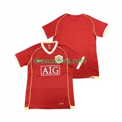 Manchester United 2007 Retro Domácí Dres 2006 Krátký rukáv Muže Fotbalové Dresy