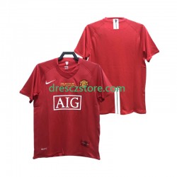 Manchester United 2007 Retro Domácí Dres 2008 Krátký rukáv Muže Fotbalové Dresy
