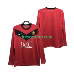 Manchester United 2009 Retro Domácí Dres 2010 Dlouhý rukáv Muže Fotbalové Dresy