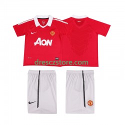 Manchester United Retro Domácí Dres 2011 2010 Krátký rukáv Děti Fotbalové Dresy
