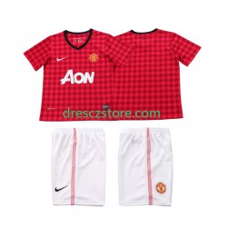Manchester United 2012 2013 Retro Domácí Dres Krátký rukáv Děti Fotbalové Dresy