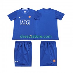 Manchester United 2009 Retro Alternativní Dres 2008 Krátký rukáv Děti Fotbalové Dresy