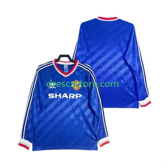 Manchester United 1986 1988 Retro Alternativní Dres Dlouhý rukáv Muže Fotbalové Dresy