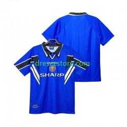 Manchester United 1996 Retro Alternativní Dres 1998 Krátký rukáv Muže Fotbalové Dresy