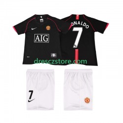 Manchester United Ronaldo 7 2007 Retro Venkovní Dres 2008 Krátký rukáv Děti Fotbalové Dresy