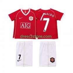 Manchester United Ronaldo 7 2007 Retro Domácí Dres 2006 Krátký rukáv Děti Fotbalové Dresy