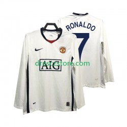 Manchester United Ronaldo 7 Premier League 2009 Retro Venkovní Dres 2008 Dlouhý rukáv Muže Fotbalové Dresy