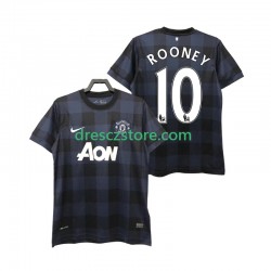 Manchester United Rooney 10 2013 2014 Retro Venkovní Dres Krátký rukáv Muže Fotbalové Dresy