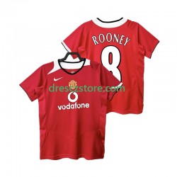 Manchester United Rooney 8 2005 Retro Domácí Dres 2006 Krátký rukáv Muže Fotbalové Dresy