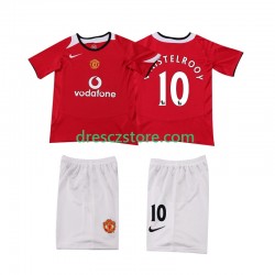 Manchester United Ruud van Nistelrooy 2005 Retro Domácí Dres 2006 Krátký rukáv Děti Fotbalové Dresy
