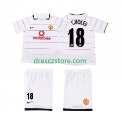 Manchester United SCHOLES 18 2003 Retro Alternativní Dres 2006 Krátký rukáv Děti Fotbalové Dresy