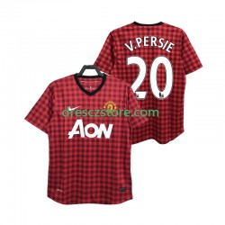 Manchester United V PERSIE 20 2012 2013 Retro Domácí Dres Krátký rukáv Muže Fotbalové Dresy
