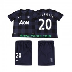 Manchester United V PERSIE 20 2013 2014 Retro Venkovní Dres Krátký rukáv Děti Fotbalové Dresy