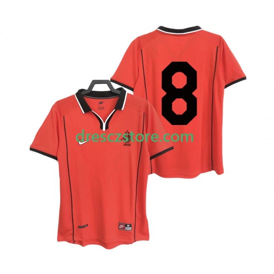 Nizozemsko 8 Retro Domácí Dres 1998 Krátký rukáv Muže Fotbalové Dresy