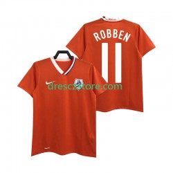 Nizozemsko ROBBEN 11 Retro Domácí Dres 2008 Krátký rukáv Muže Fotbalové Dresy