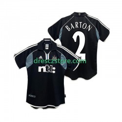 Newcastle United BARTON 2 2000 2001 Retro Venkovní Dres Krátký rukáv Muže Fotbalové Dresy