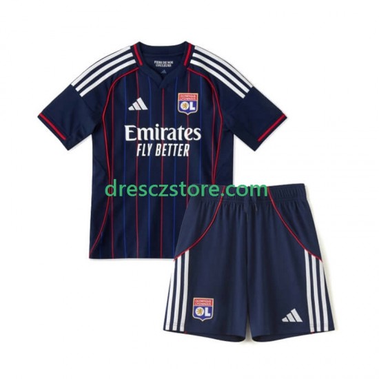 Olympique Lyonnais Venkovní Dres 2025-2026 Krátký rukáv Děti Fotbalové Dresy