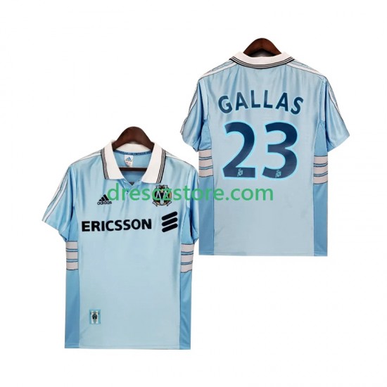 Olympique Marseille Gallas 23 Retro Venkovní Dres 1998 1999 Krátký rukáv Muže Fotbalové Dresy