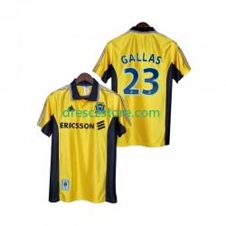 Olympique Marseille Gallas 23 Retro Alternativní Dres 1998 1999 Krátký rukáv Muže Fotbalové Dresy
