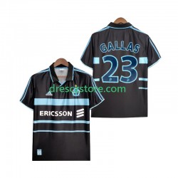 Olympique Marseille Gallas 23 2000 Retro Alternativní Dres 1999 Krátký rukáv Muže Fotbalové Dresy