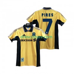 Olympique Marseille PIRES 7 Retro Alternativní Dres 1998 1999 Krátký rukáv Muže Fotbalové Dresy