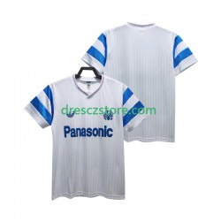 Olympique Marseille 1990 Retro Domácí Dres Krátký rukáv Muže Fotbalové Dresy