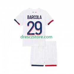 Paris Saint-Germain Bradley Barcola 29 Venkovní Dres 2025-2026 Krátký rukáv Děti Fotbalové Dresy