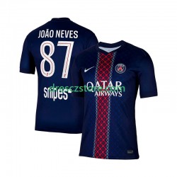 Paris Saint-Germain Joao Neves 87 Domácí Dres 2025-2026 Krátký rukáv Muže Fotbalové Dresy