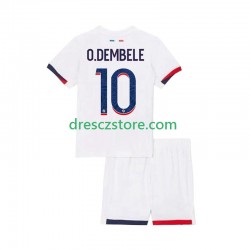 Paris Saint-Germain Ousmane Dembele 10 Venkovní Dres 2025-2026 Krátký rukáv Děti Fotbalové Dresy