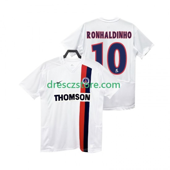 Paris Saint-Germain RONHALDINHO 10 2003 Retro Venkovní Dres 2002 Krátký rukáv Muže Fotbalové Dresy